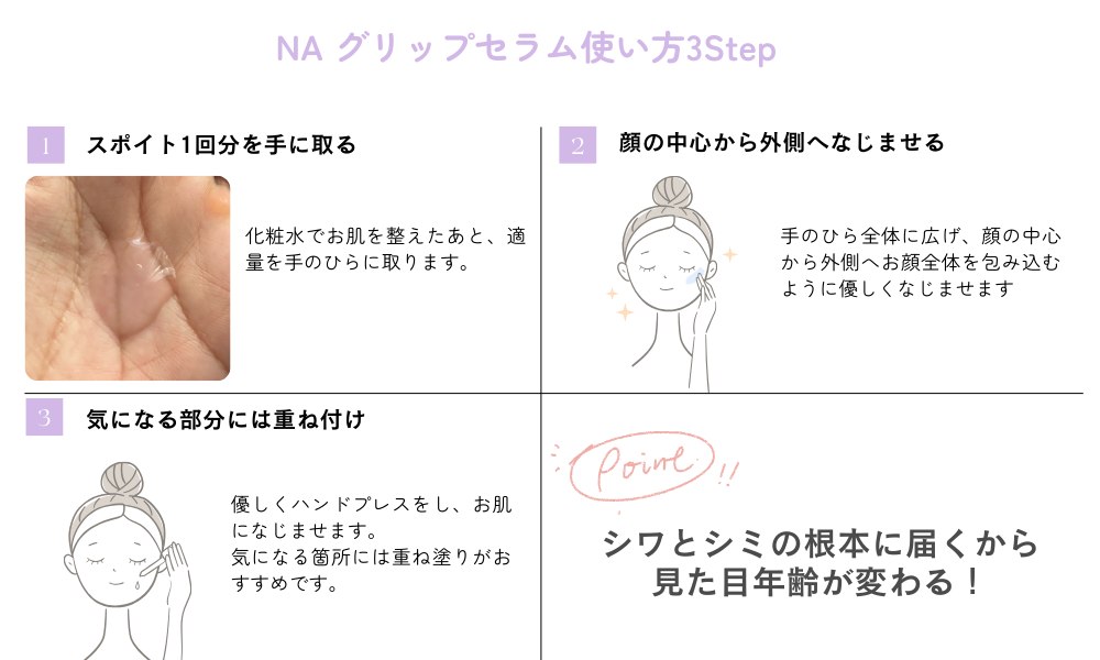 NAグリップセラムの使い方