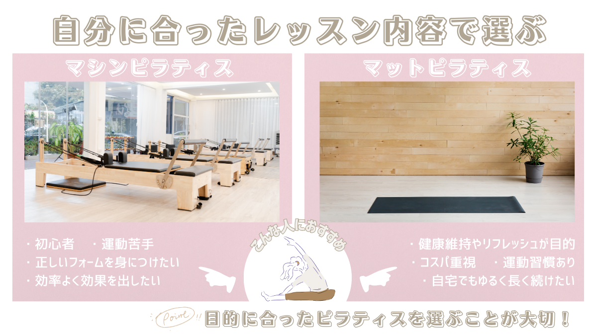 ピラティススタジオを選ぶポイント