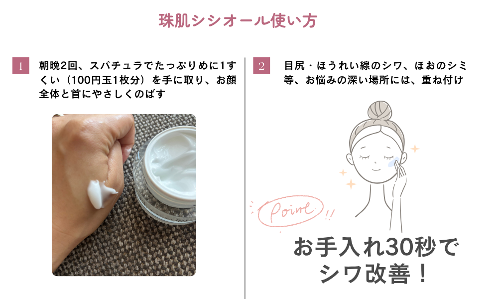 珠肌シシオール使い方