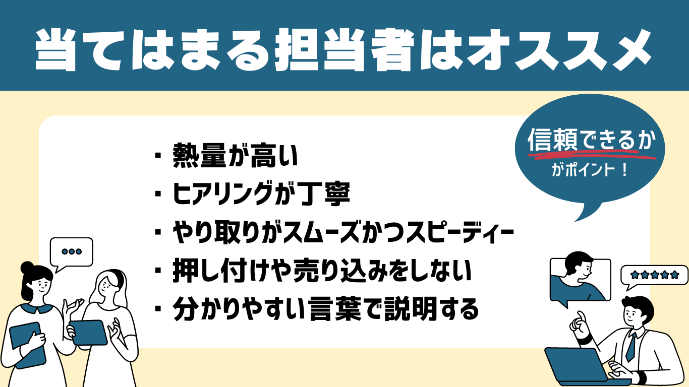 担当者のコミュニケーション能力が高い